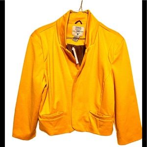 Yellow casual blazer